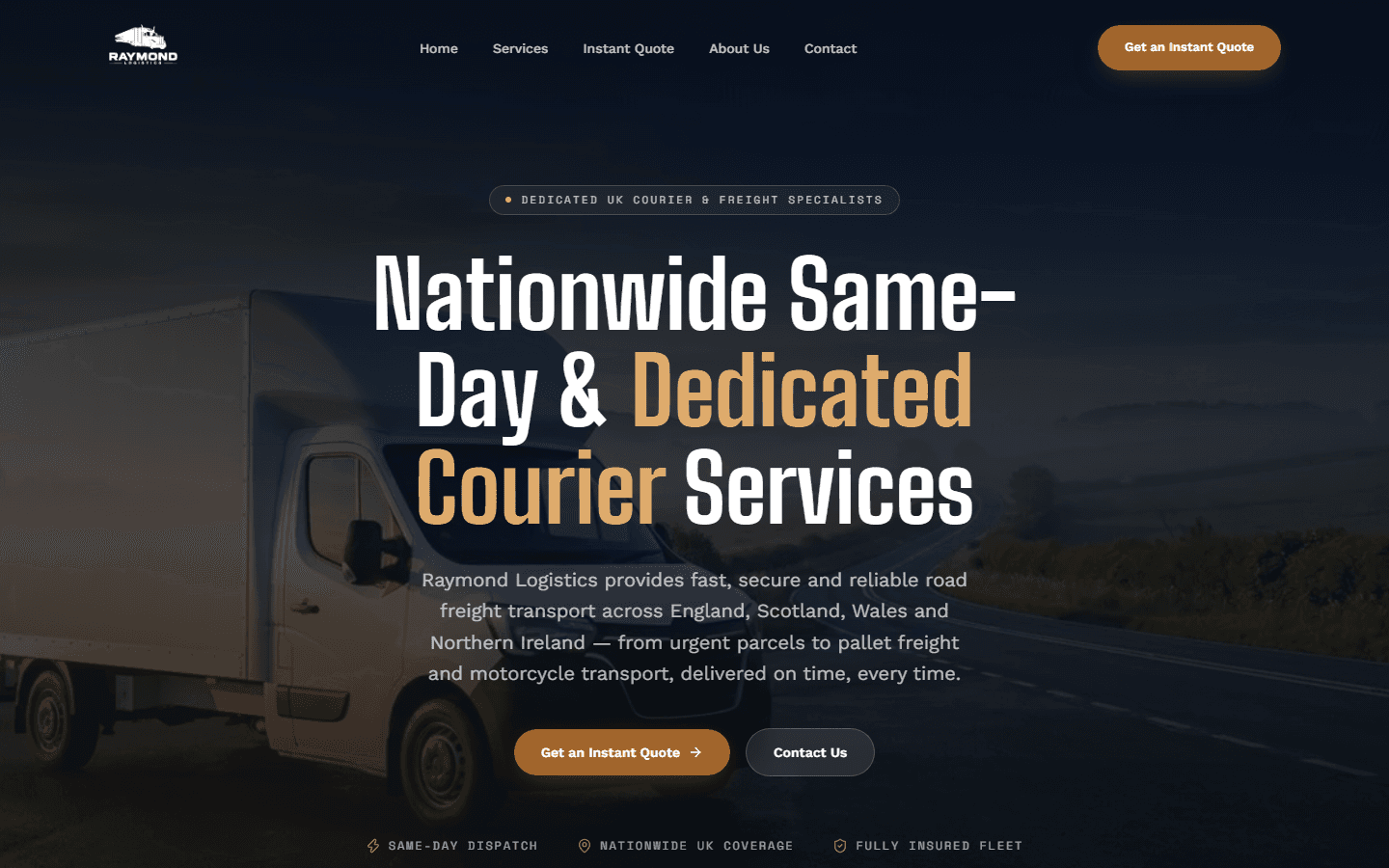 Raymond Logistics website